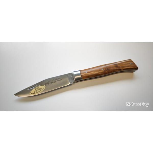 L'Alpin par le Fid�le ALOL en bois d'olivier - couteau de poche