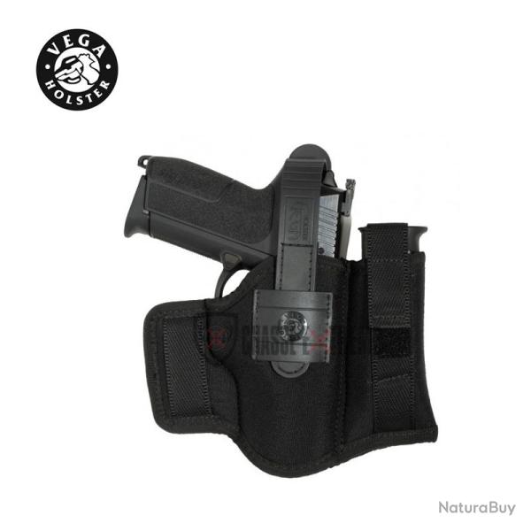 Holster VEGA Ambidextre Cordura Fb2 Noir avec Porte-Chargeur