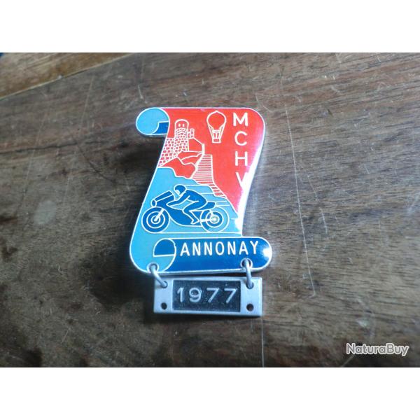 insigne badge MCHV  ANNONAY  / 1977 / beraudy 63 ambert
