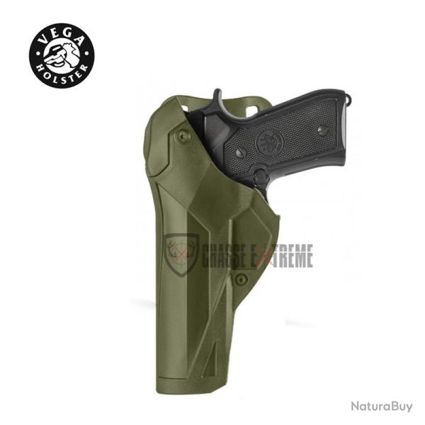 Holster VEGA Gaucher Cama Duty Dca8 Pour Beretta 92/98 Fs-Pamas / Mas-G1 Vert OD