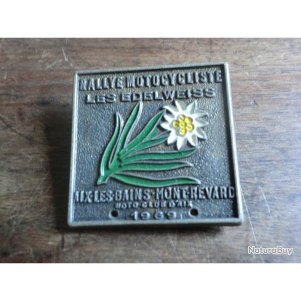 insigne  badge rallye motocycliste les edelweiss  1969