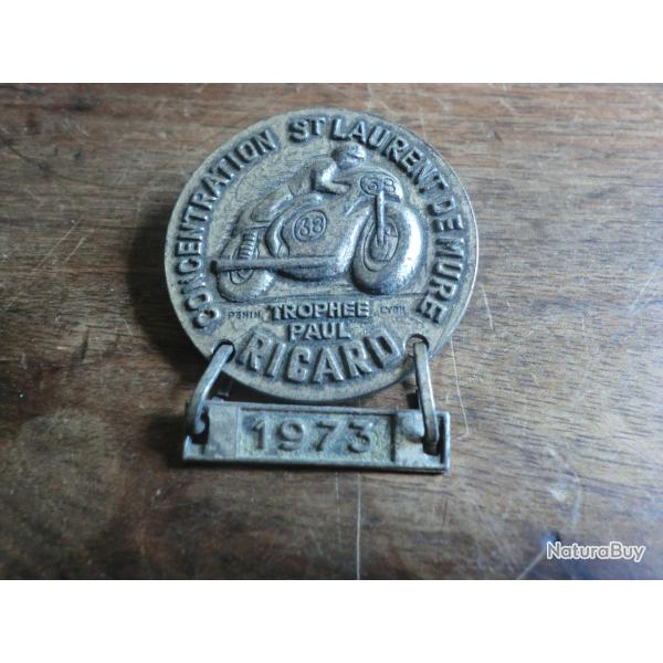 insigne badge concentation internationale  st laurent de mure / 1973 / penin lyon