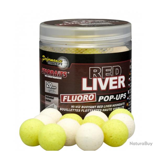 Pop-up starbaits red liver fluo 20mm 80gr