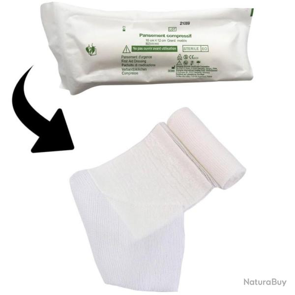 Pansement compressif st�rile d'urgence