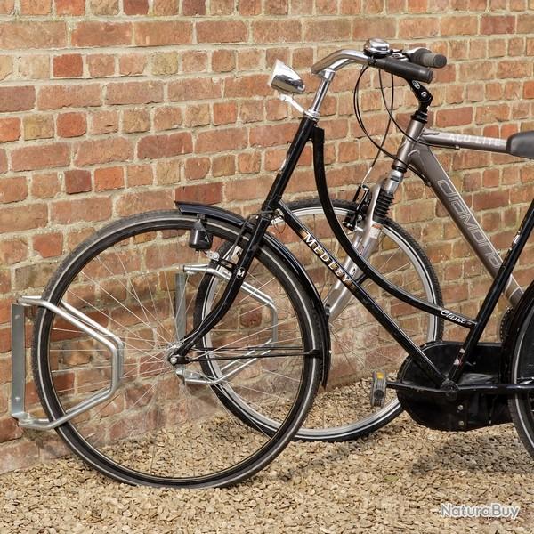 MOTTEZ Lot de 2 ranges 1 v�lo mural pivotant � 120�