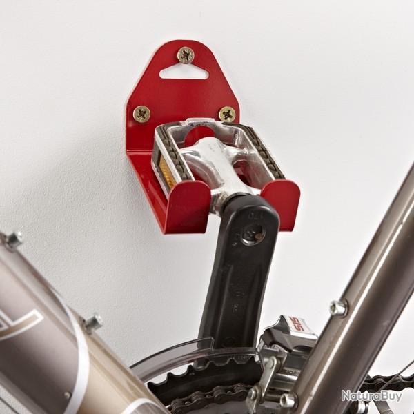 MOTTEZ Lot de 2 crochets v�lo mural fixation par la p�dale