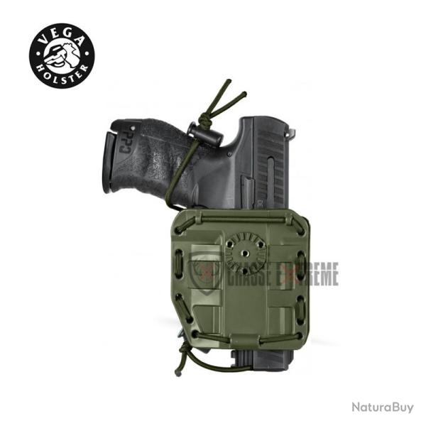 Holster VEGA Ambidextre Bungy 8bl pour Toute Arme de Poing Vert OD