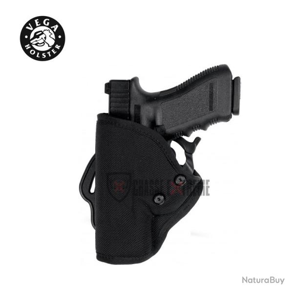 Holster VEGA Cordura St2 Noir Pour Glock 17/22/31/37 Gaucher