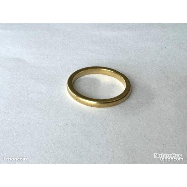 Anneau or jaune 18 carats - taille 51 - bague - alliance