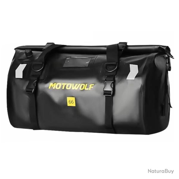 Sac Etanche pour Moto 66L Grande Capacit� Sacoche Lat�rale Aventure Sport Rando Voyage Bateau Noir