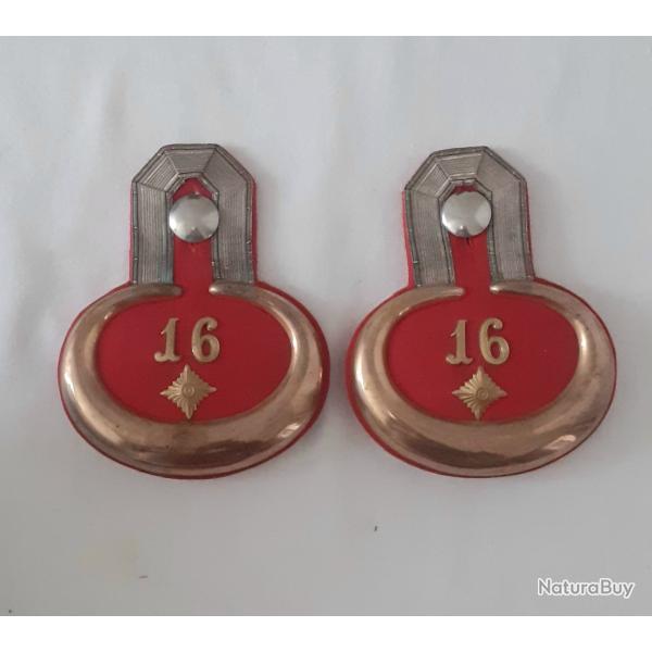 DE92515.a  Paire �paulette lieutenant 16� Infanterie regiment