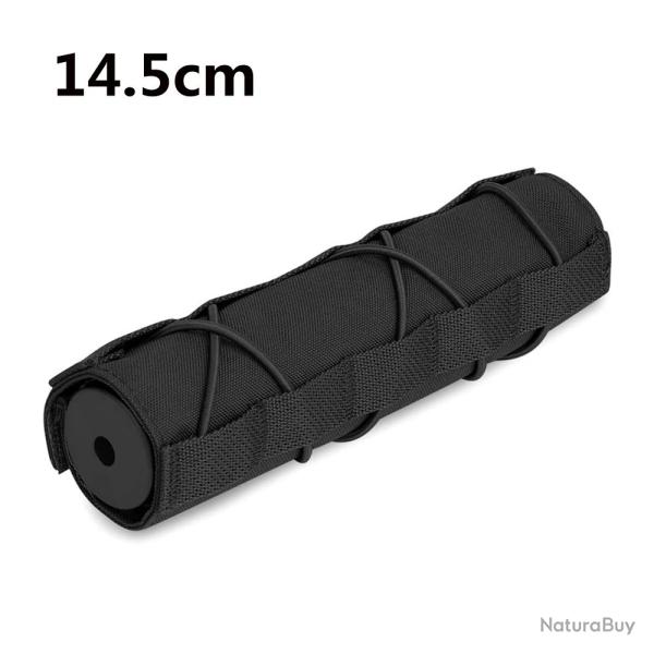 Housse de protection silencieux - 14,5cm - Noir