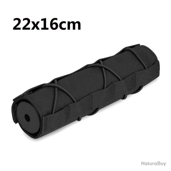 Housse de protection silencieux - 22cm - Noir