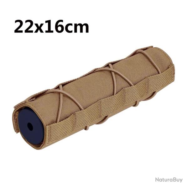 Housse de protection silencieux - 22cm - Tan