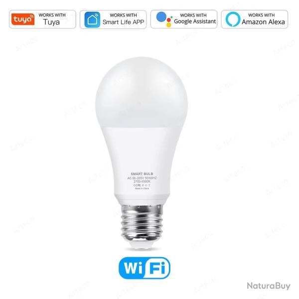AMPOULE LED E27 WIFI CONNECTEE 15W ALEXA GOOGLE HOME SMART LIFE NEUF IOS ANDROID
