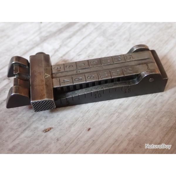 Hausse + support pour fusil Suisse Mdle K11 Rubin Schmidt - Pi�ce d�tach�e TAR. Planchette gradu�e