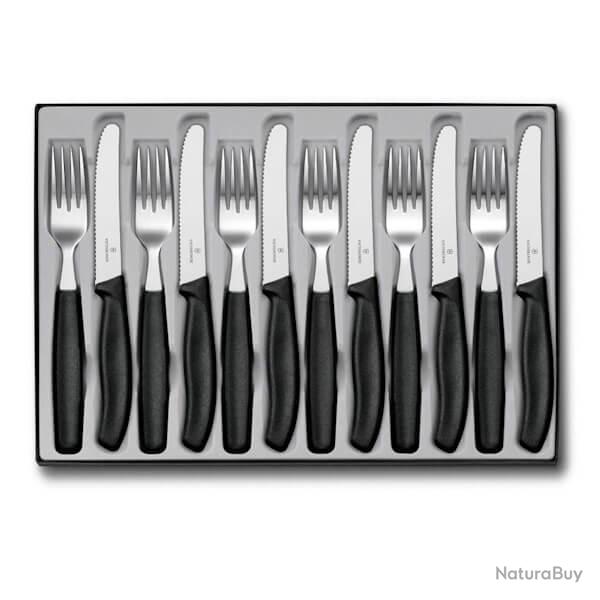 6.7833.12 Mnagre Victorinox 12 pices SwissClassic table noir