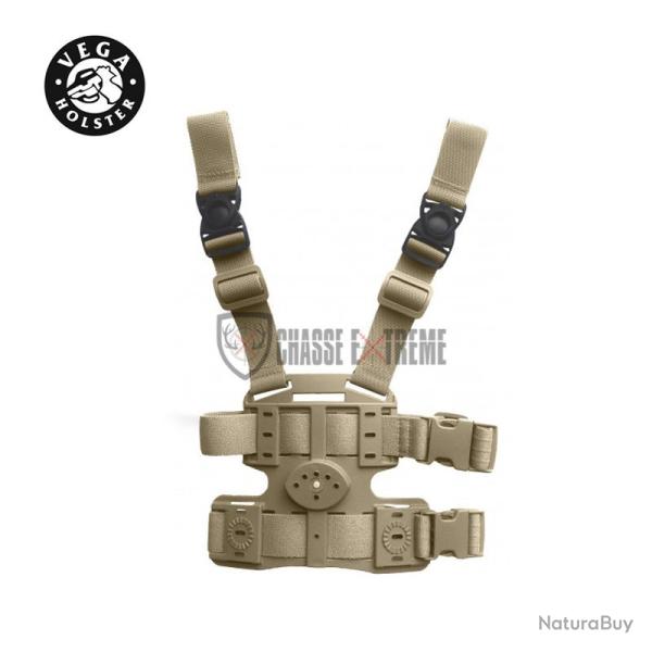 Plaque de Cuisse VEGA 2 Sangles 8k18 Tan