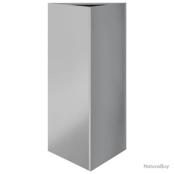 Jardini�re bac lit sur�lev� plantes fleurs terrasse jardin triangulaire 40 x 34,5 x 70 cm acier gal