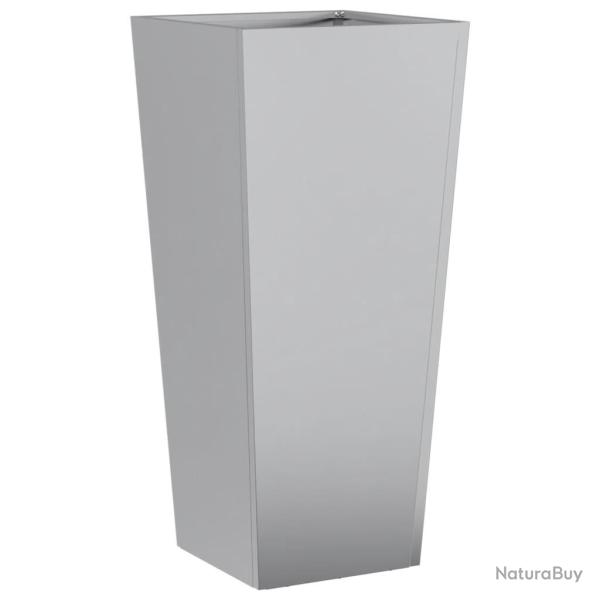 Jardini�re bac lit sur�lev� plantes fleurs terrasse jardin 35 x 35 x 75 cm acier galvanis� gris 02_