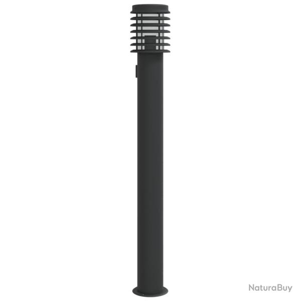 Lampadaire d'ext�rieur avec sortie 110 cm acier inoxydable noir 02_0042527