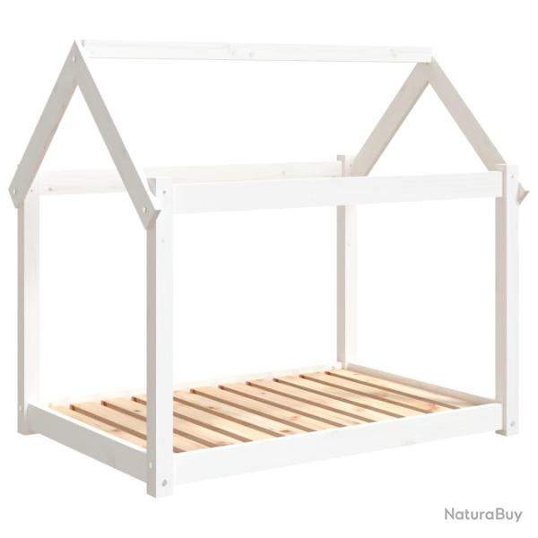 Lit pour chien panier canap� confortable 101 x 70 x 90 cm bois de pin solide blanc 02_0042615