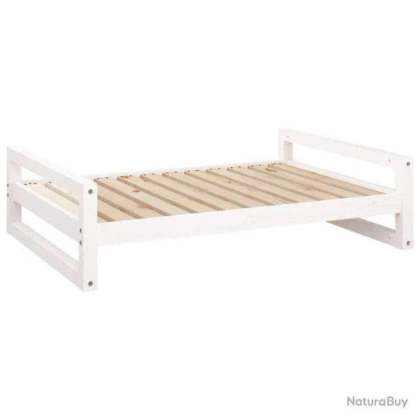 Lit pour chien panier canap� confortable 105,5 x 75,5 x 28 cm bois de pin solide blanc 02_0042632