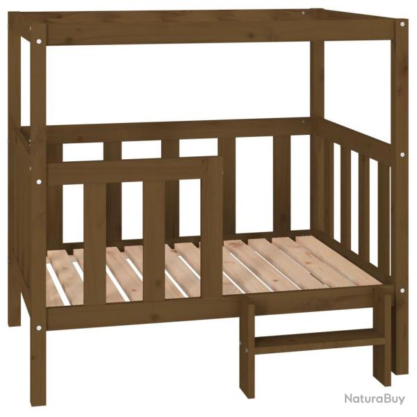 Lit pour chien panier canap� confortable 105,5 x 83,5 x 100 cm bois de pin solide marron 02_0042647