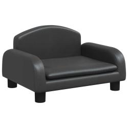 Lit pour chien panier canap&eacute; confortable 50 x 40 x 30 cm similicuir noir 02_0042675