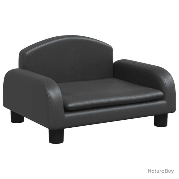 Lit pour chien panier canap� confortable 50 x 40 x 30 cm similicuir noir 02_0042675