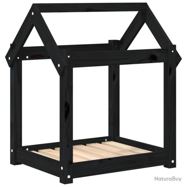 Lit pour chien panier canap� confortable 61 x 50 x 70 cm bois de pin solide noir 02_0042738