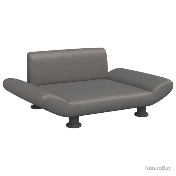 Lit pour chien panier canap� confortable 70 x 45 x 28 cm similicuir gris 02_0042808