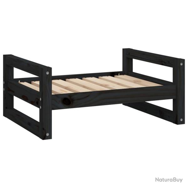 Lit pour chien panier canap� confortable 65,5 x 50,5 x 28 cm bois de pin solide noir 02_0042770