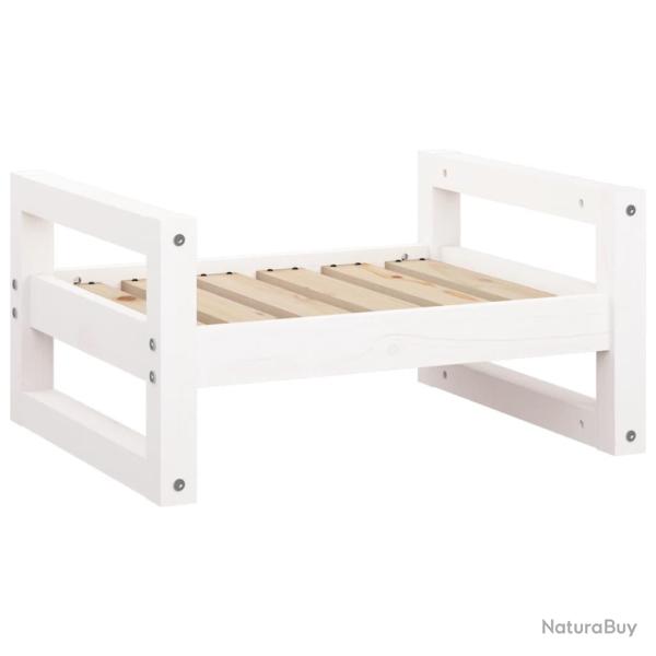 Lit pour chien panier canap� confortable 55,5 x 45,5 x 28 cm bois de pin solide blanc 02_0042695