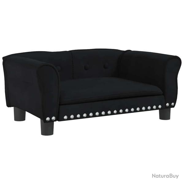 Lit pour chien panier canap� confortable 70 x 45 x 30 cm velours noir 02_0042863