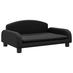 Lit pour chien panier canap&eacute; confortable 70 x 45 x 30 cm similicuir noir 02_0042831