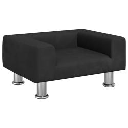 Lit pour chien panier canap&eacute; confortable 50 x 40 x 26,5 cm velours noir 02_0042667