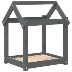 Lit pour chien panier canap&eacute; confortable 61 x 50 x 70 cm bois de pin solide gris 02_0042736
