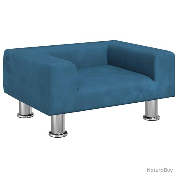 Lit pour chien panier canap� confortable 50 x 40 x 26,5 cm velours Bleu 02_0042664