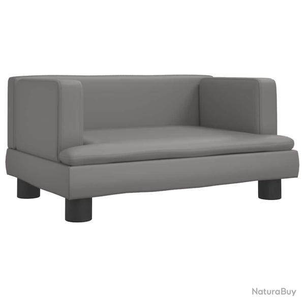 Lit pour chien panier canap� confortable 60 x 40 x 30 cm similicuir gris 02_0042720