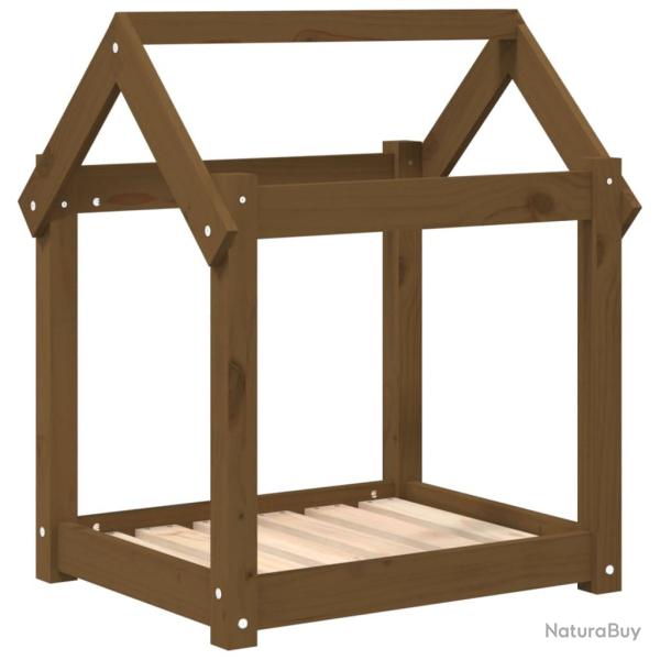 Lit pour chien panier canap� confortable 61 x 50 x 70 cm bois de pin solide marron 02_0042737