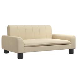 Lit pour chien panier canap&eacute; confortable 70 x 45 x 30 cm tissu cr&egrave;me 02_0042844