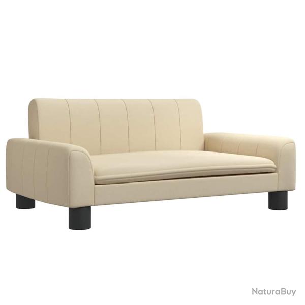 Lit pour chien panier canap� confortable 70 x 45 x 30 cm tissu cr�me 02_0042844