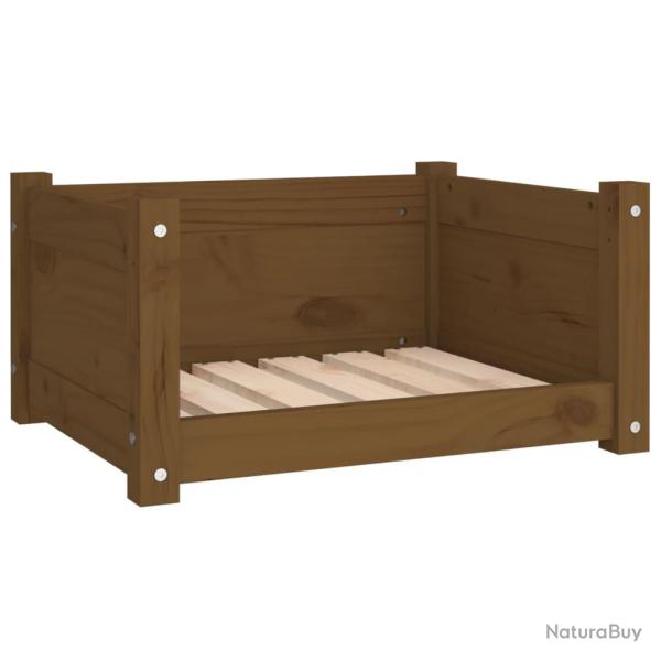 Lit pour chien panier canap� confortable 55,5 x 45,5 x 28 cm bois massif de pin marron 02_0042705