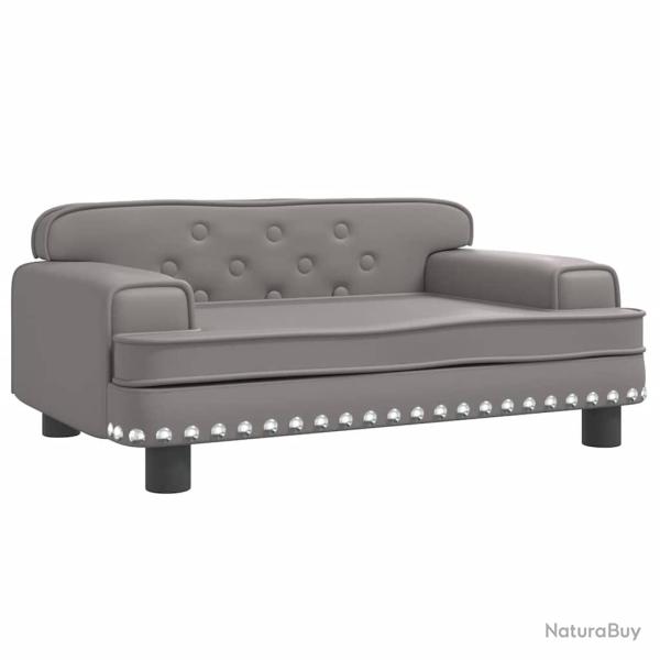 Lit pour chien panier canap� confortable 70 x 45 x 30 cm similicuir gris 02_0042824