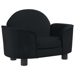 Lit pour chien panier canap&eacute; confortable 66 x 40 x 45 cm velours noir 02_0042781