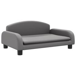 Lit pour chien panier canap&eacute; confortable 70 x 45 x 30 cm similicuir gris 02_0042823