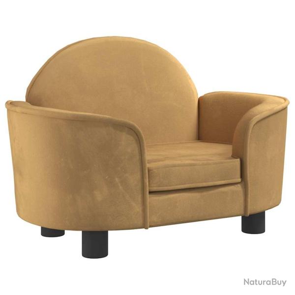 Lit pour chien panier canap� confortable 66 x 40 x 45 cm velours marron 02_0042780