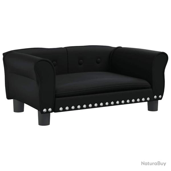 Lit pour chien panier canap� confortable 70 x 45 x 30 cm similicuir noir 02_0042830