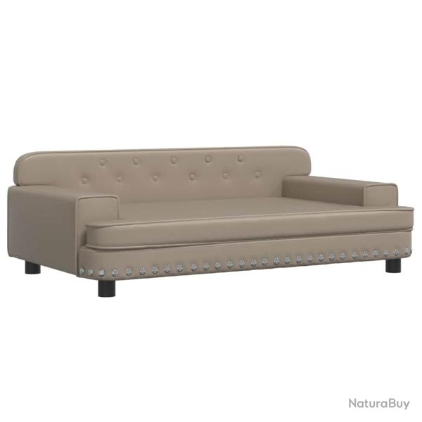 Lit pour chien panier canap� confortable cappuccino 90 x 53 x 30 cm similicuir marron 02_0043083